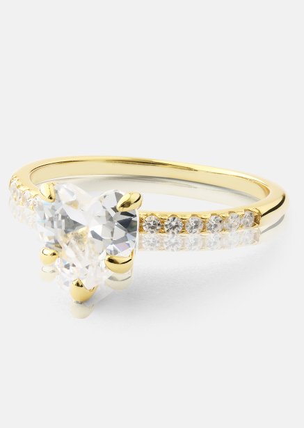Heartlight Solitaire Ring - 18k Vergoldet