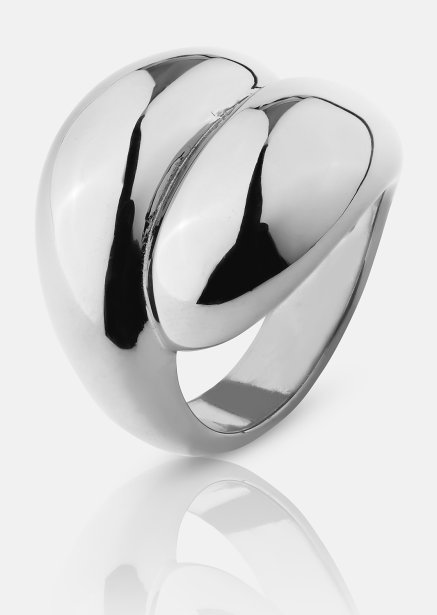 Ring Bold Flow - 18k Versilbert