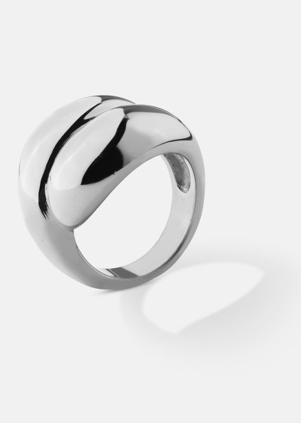 Ring Bold Flow - 18k Versilbert