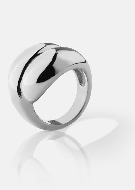 Ring Bold Flow - 18k Versilbert