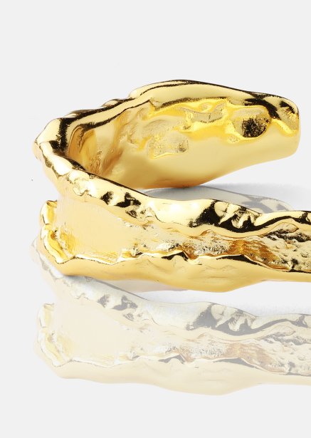 Ring Raw Texture - 18k vergoldet