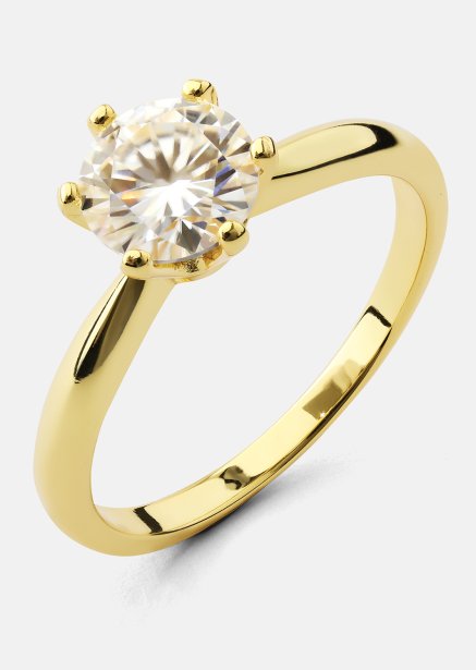 Ring Solitaire - 18K Vergoldet