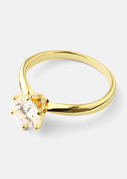 Ring Solitaire - 18K Vergoldet