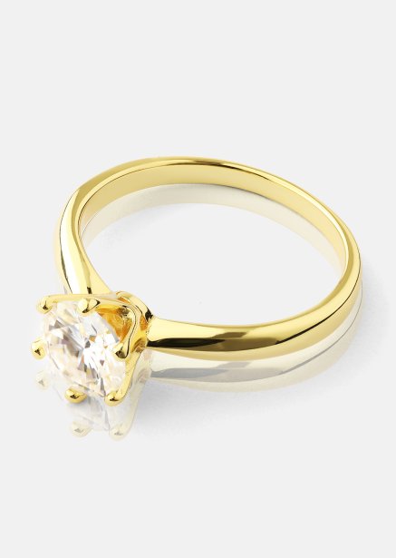 Ring Solitaire - 18K Vergoldet