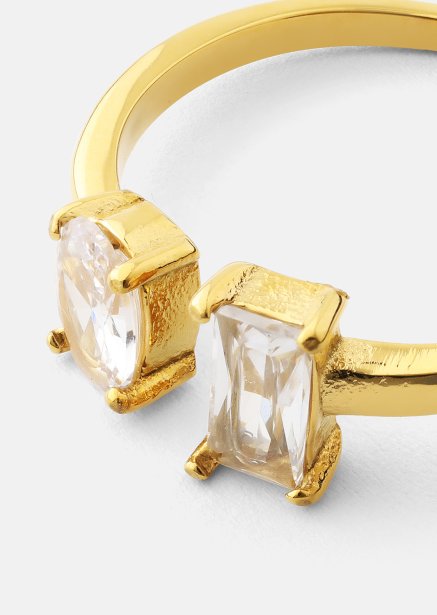 Ring Duo Cut - 18k Vergoldet