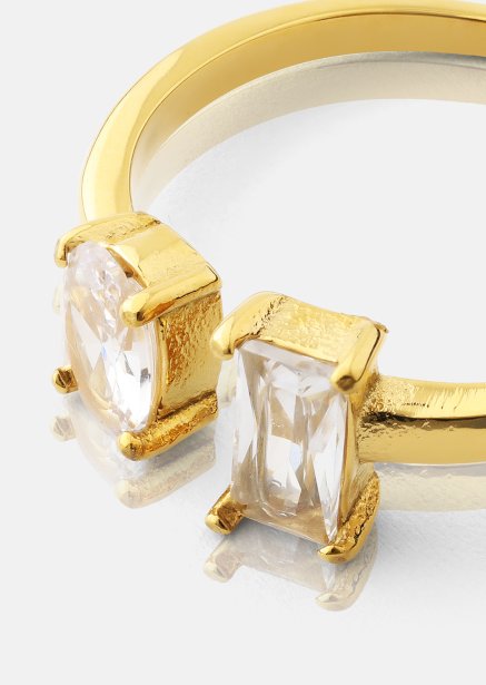 Ring Duo Cut - 18k Vergoldet
