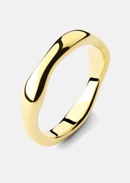 Ring Flow Ring Thin - 18k Vergoldet