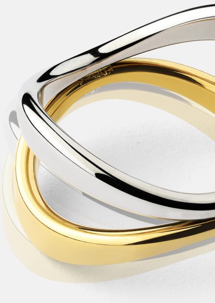 Ring Bicolor Wave - 18k Vergoldet
