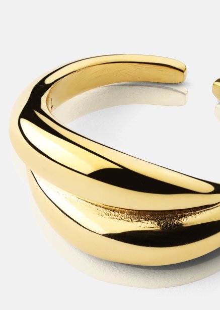 Ring Wave Bold - 18k Vergoldet