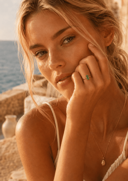 Ring Emeraldis - 18k Vergoldet