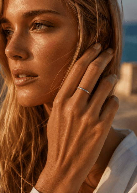 Ring Facet Gleam - Versilbert
