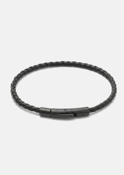 Lederarmband Obsidian Loop