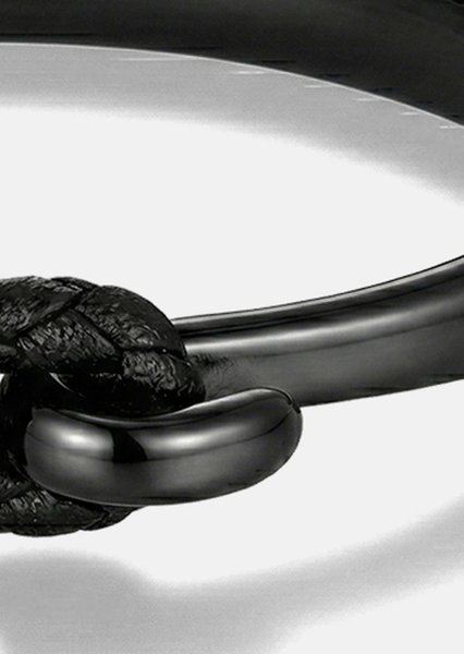 Lederarmband Obsidian Link