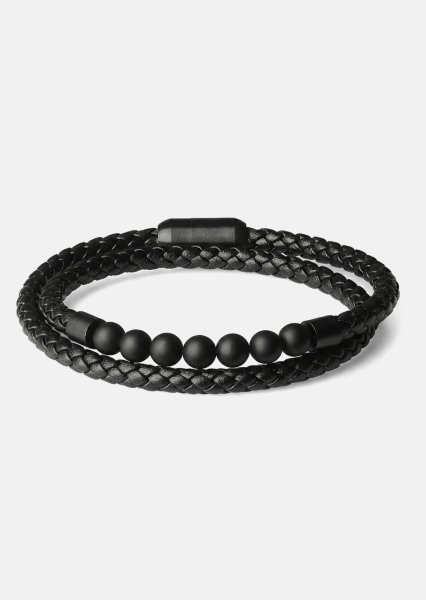 Lederarmband Raven Weave