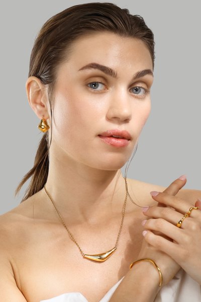 Halskette Flow - 18k Gold Plated