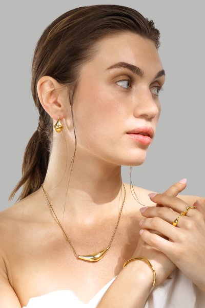 Halskette Flow - 18k Gold Plated