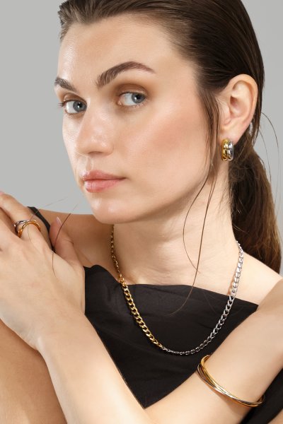 Ring Bicolor Wave - 18k Vergoldet
