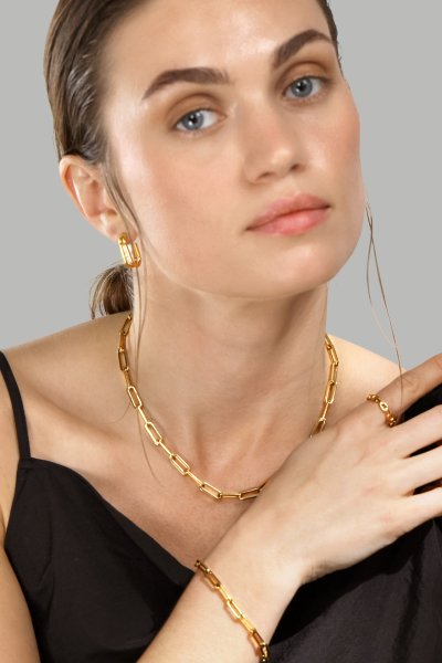 Ring Bold Chain - 18K Vergoldet