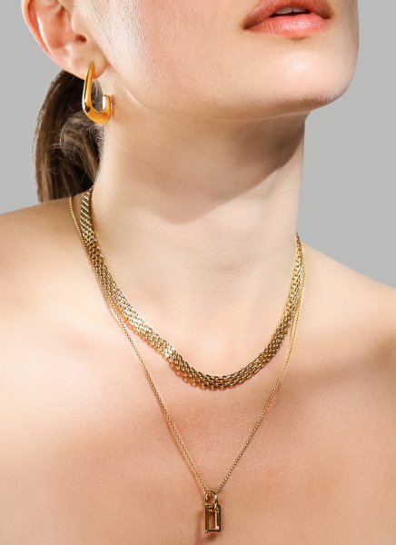 Ohrringe Bold Curve – 18k Vergoldet