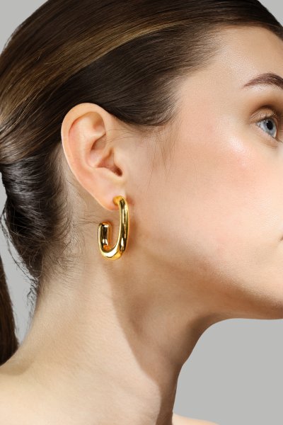 Ohrring Elegant Curve - 18k Vergoldet