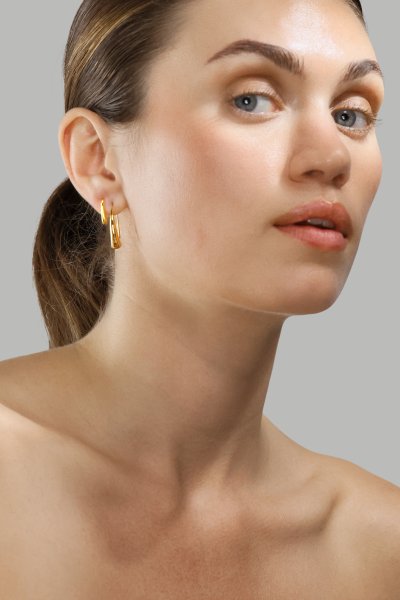 Ohrring Golden Drop - 18k Vergoldet