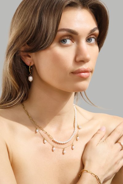 Halskette Pearl Harmony - 18k Vergoldet