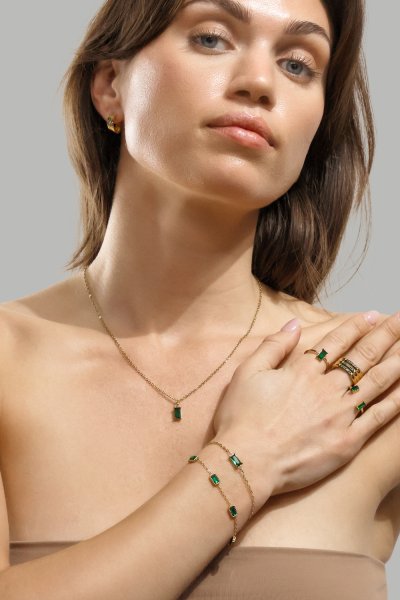 Armband Emeraldis - 18k Vergoldet