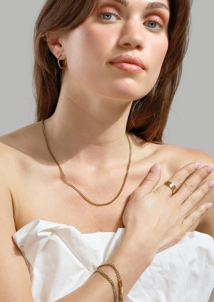Golden Link Chain Bracelet - 18k Vergoldet