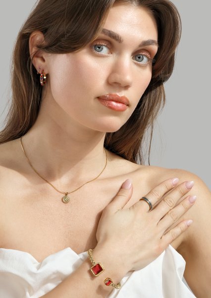 Ohrring ColorWhirl - 18k Gold Plated