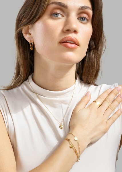Halskette Heartbeat - 18k Vergoldet