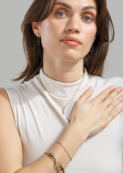 Ohrring Light Crystal Drip - 18k Vergoldet