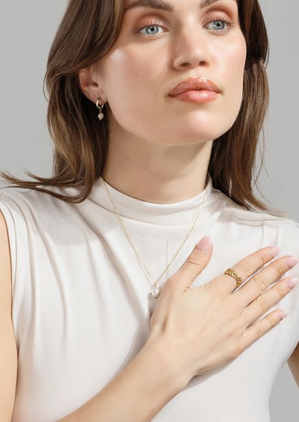 Halskette North Pearl - 18k Vergoldet