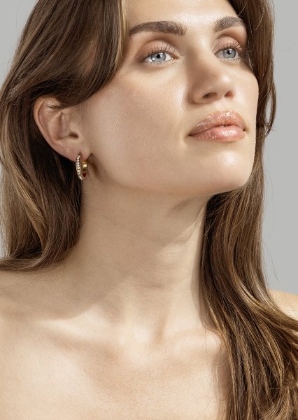 Ohrring CrystalGlow - 18k Vergoldet