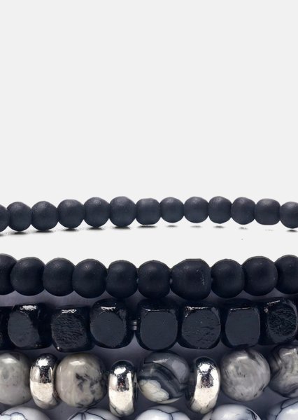 Perlenarmband Ebon Majesty