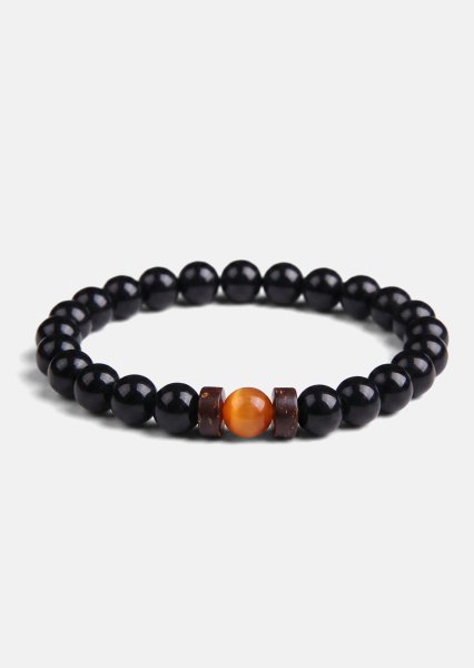 Perlenarmband Obsidian Sphere