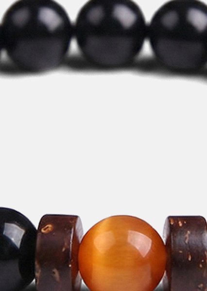 Perlenarmband Obsidian Sphere