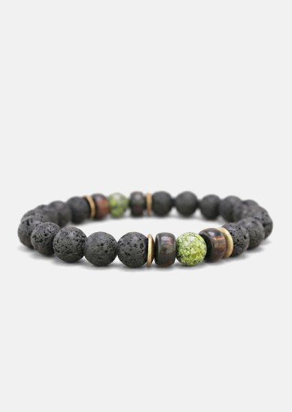 Perlenarmband Obsidian Whirl