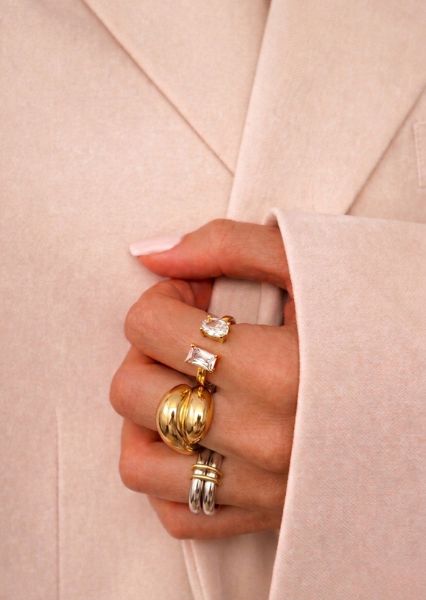 Ring Duo Cut - 18k Vergoldet