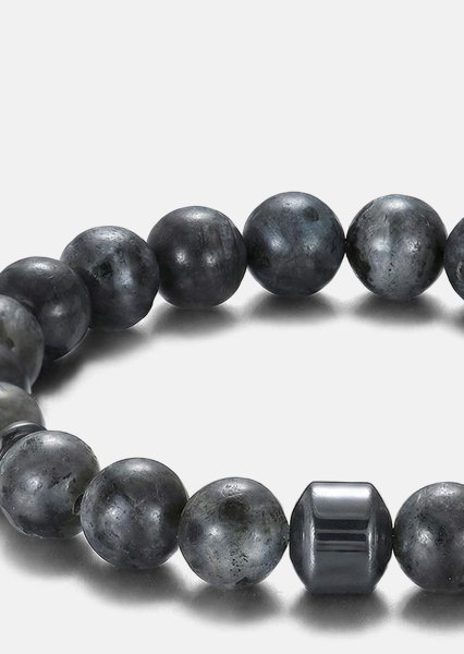 Perlenarmband Obsidian Charm