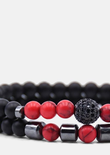 Perlenarmband Crimson Valor