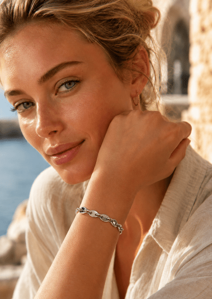 Armband Sleek Chain- Versilbert