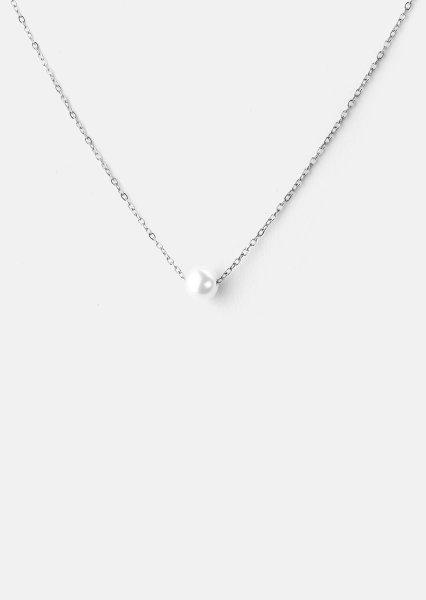 Halskette Mini Pearl - Versilbert