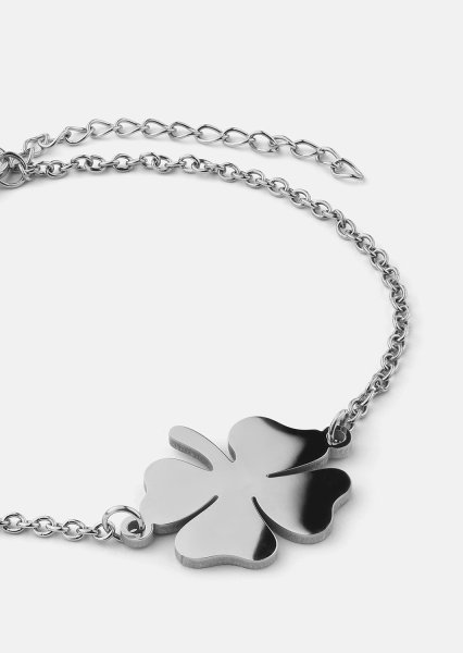 Armband Vierblättriges Kleeblatt – Versilbert