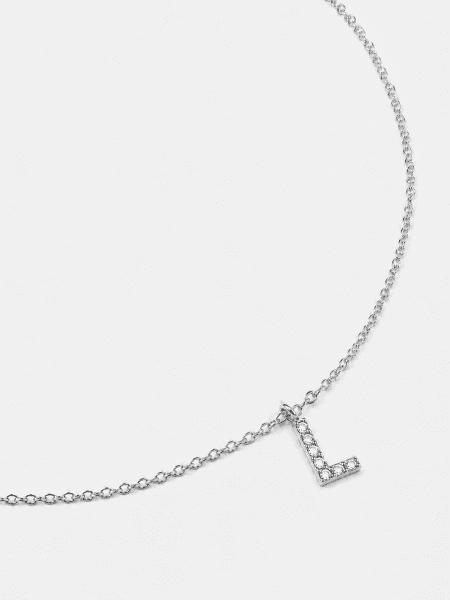Halskette Initial Letters A-N – Versilbert