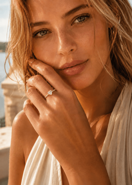 Heartlight Solitaire Ring - 18k Vergoldet