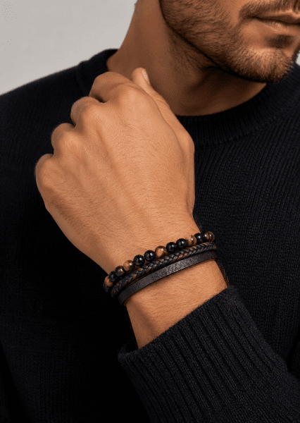 Lederarmband Raven Echo