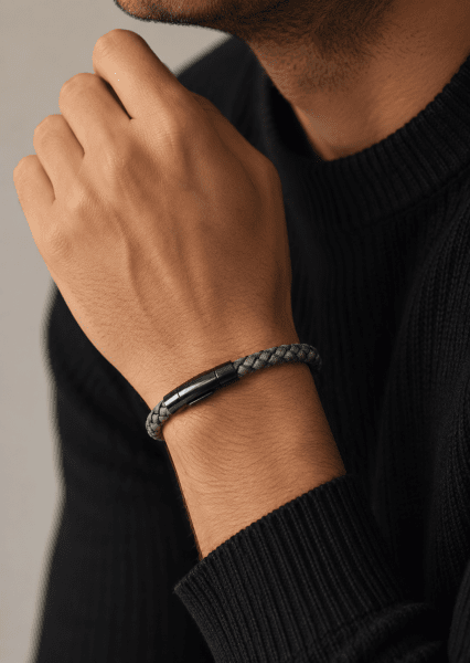 Lederarmband Talon Weave