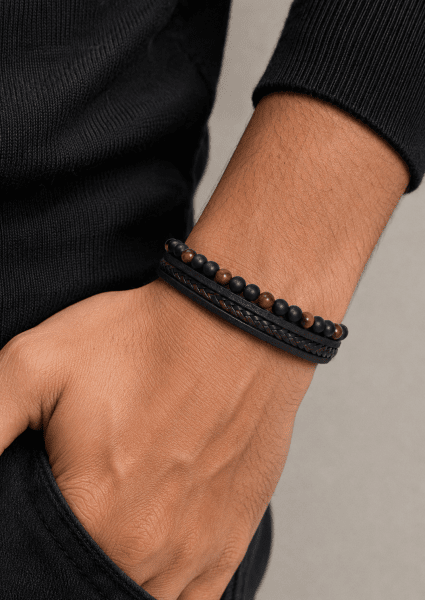 Lederarmband Titan Crest