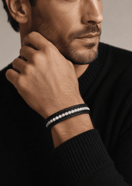 Lederarmband Titan Leaf