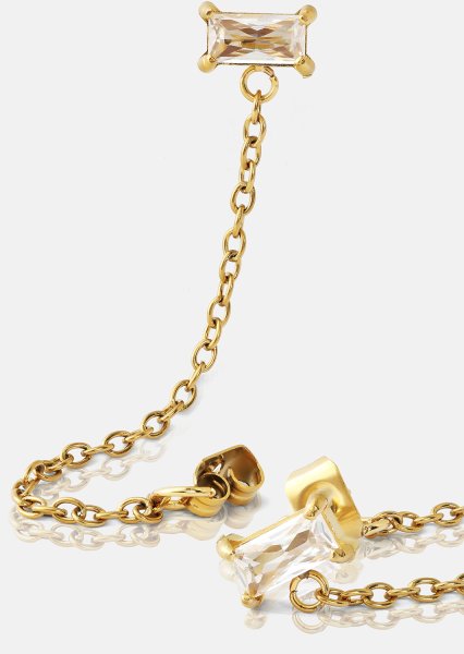 Ohrring Light Crystal Drip - 18k Vergoldet